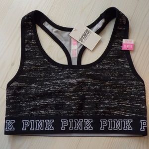 RARE New Victoria's Secret PINK Logo Bra Top - Large